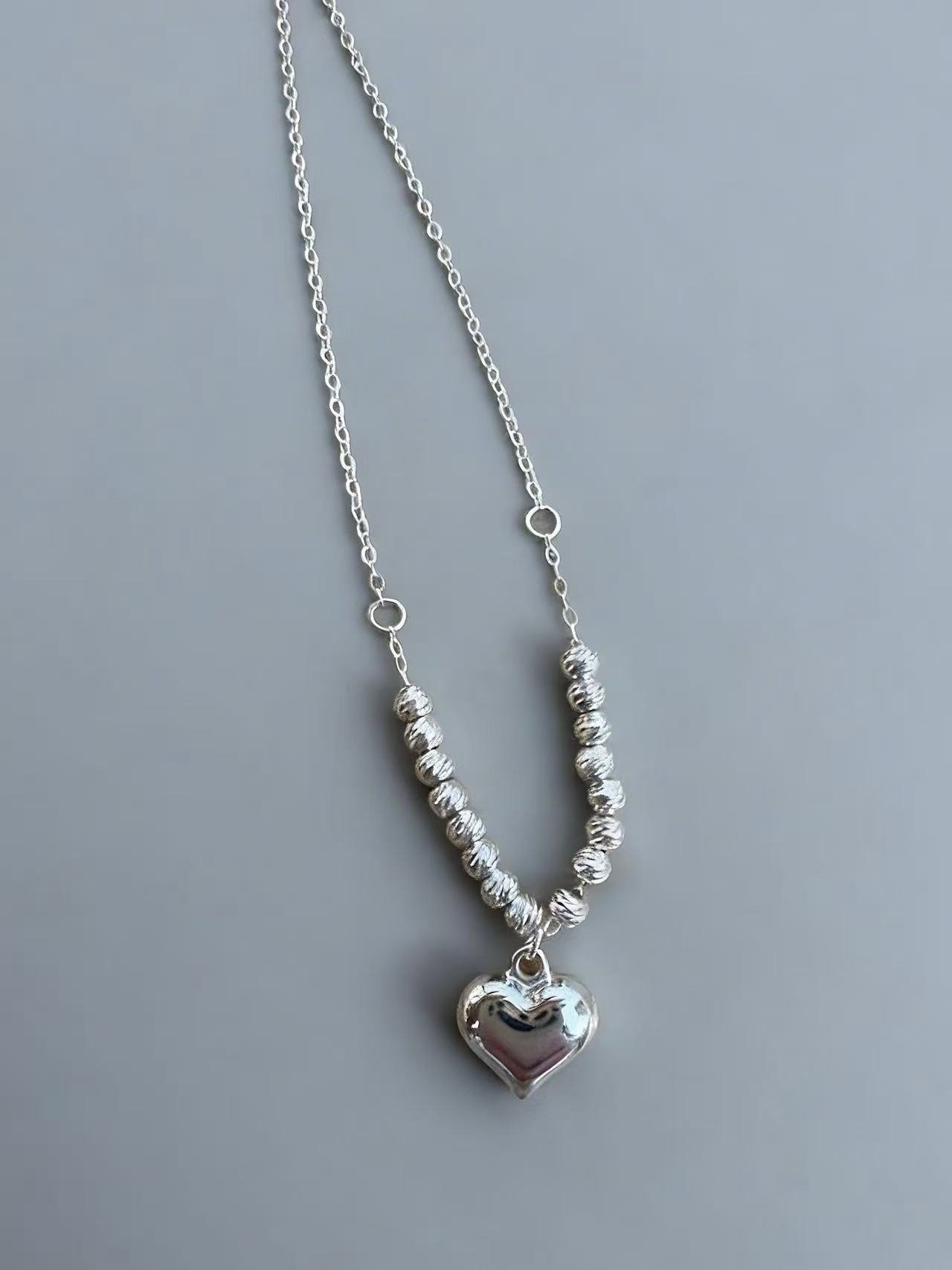 Amora Silver Heart Necklace - Image 2