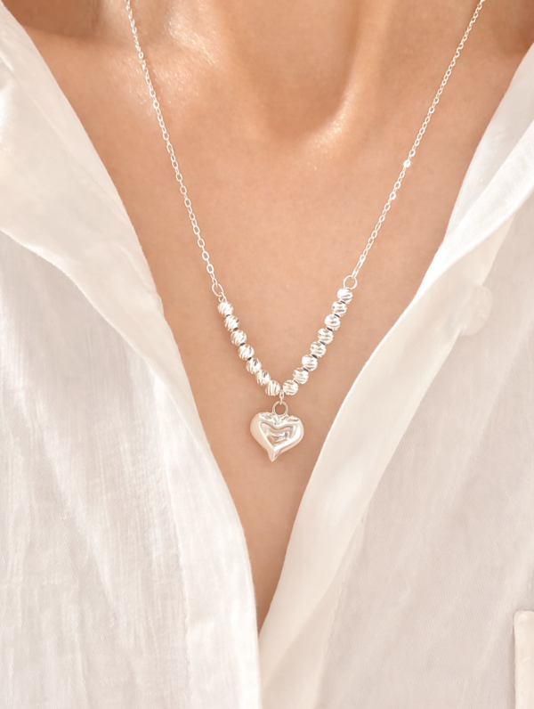 Amora Silver Heart Necklace