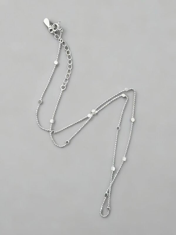 Lume Silver Bead & Link Necklace