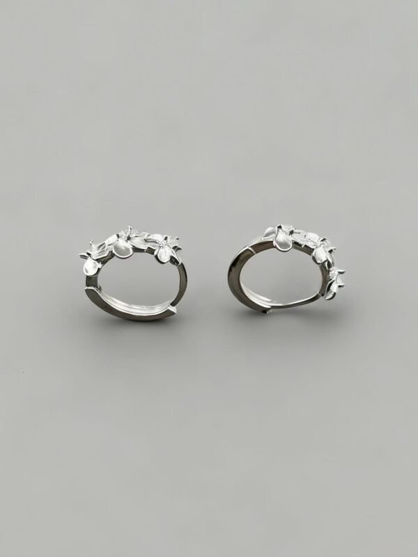 Flora Silver Cluster Earrings
