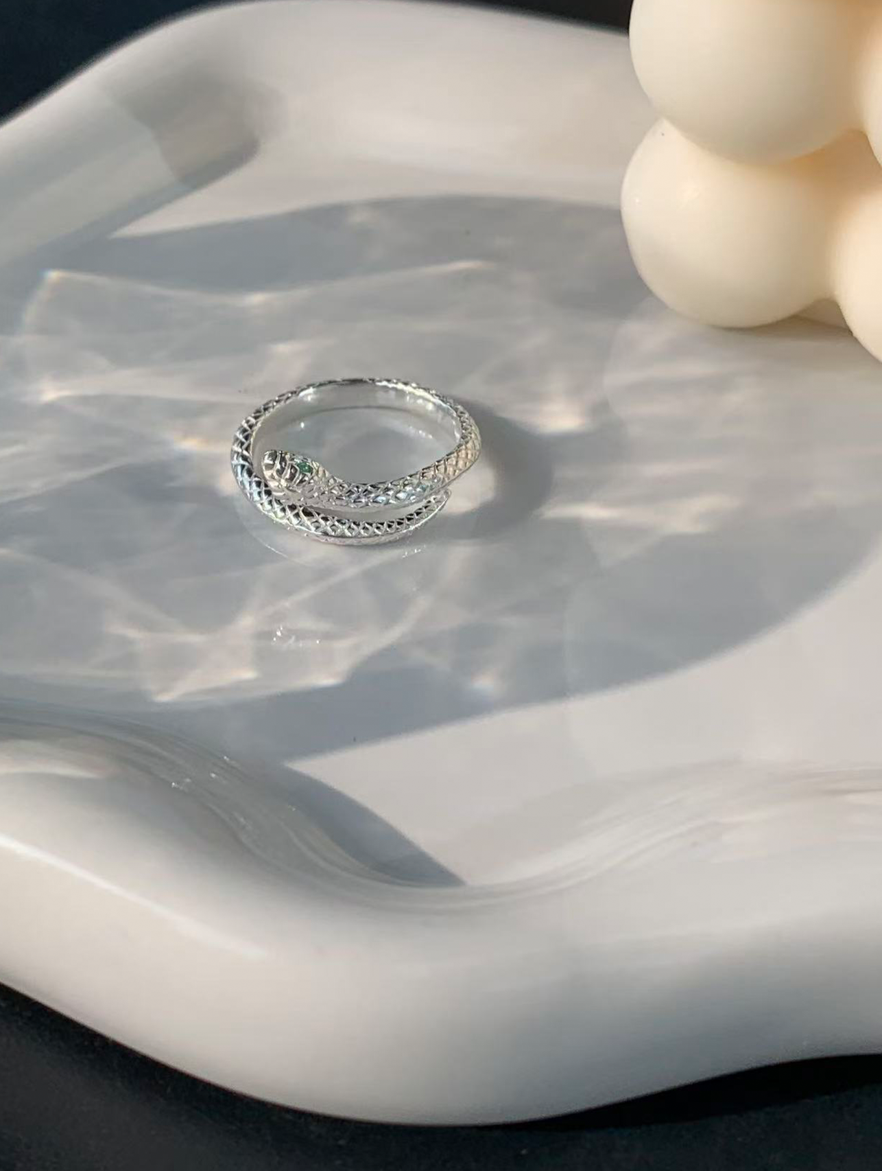 Seren Silver Snake Ring - Image 3