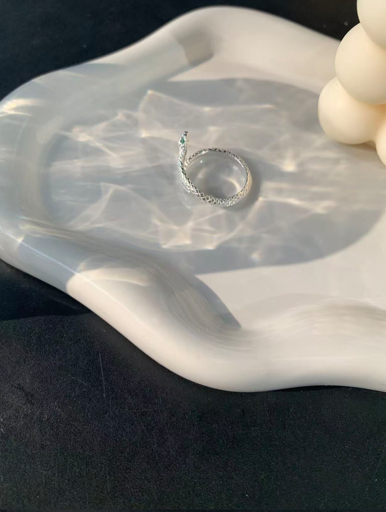 Seren Silver Snake Ring - Image 2